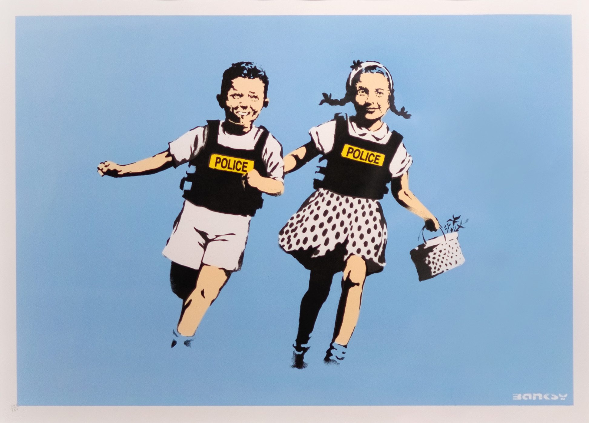 Banksy バンクシー POLICE KIDS シルクスクリーン プリント WCP