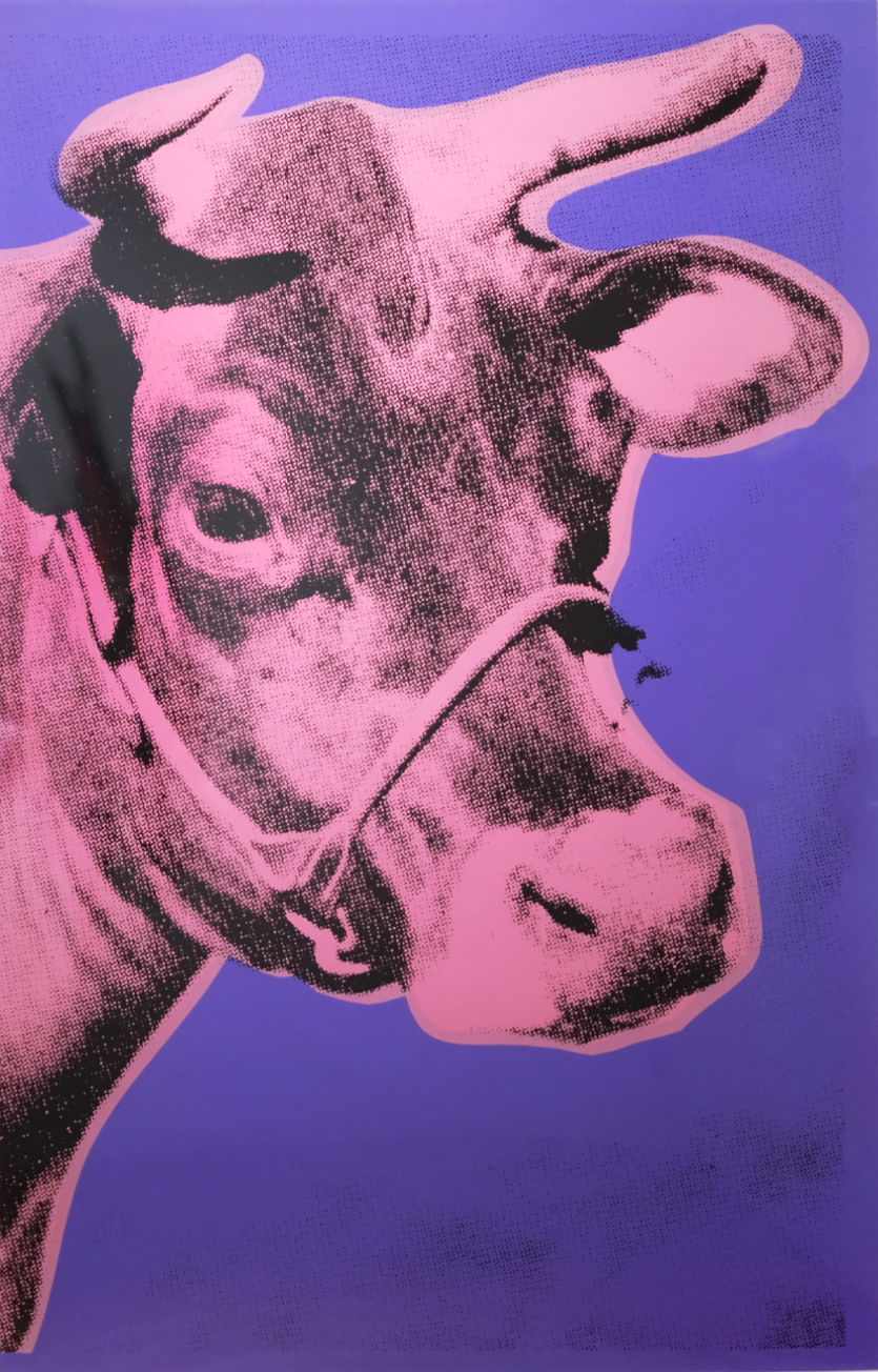 ニューヨークのアーティスト、マット'ブルゾストスキのピンクの牛の絵 ニューヨークのアーティスト、マット´ブルゾストスキのピンクの牛の絵